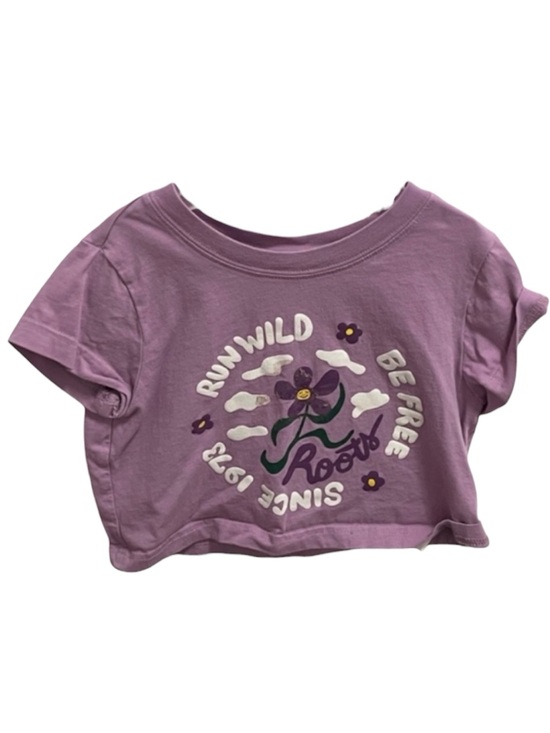 Roots Other - 🩵4/$20 — Roots Kids' Organic Cotton Lavender Graphic Crop T-Shirt 5T